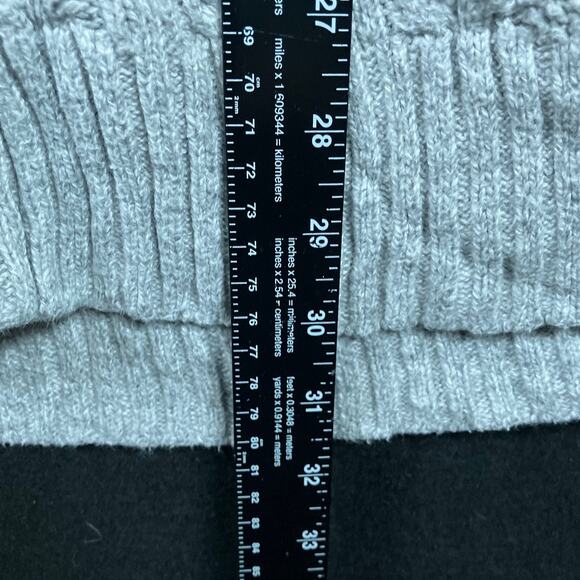 American Eagle Mens Sweater Gray Button Front Shawl Neck Knit Cotton Blend XL - Picture 9 of 12